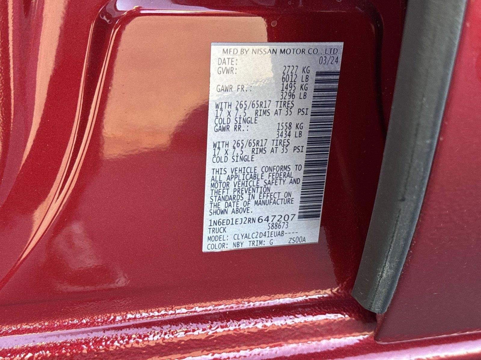 2024 Nissan Frontier SV - Photo 41