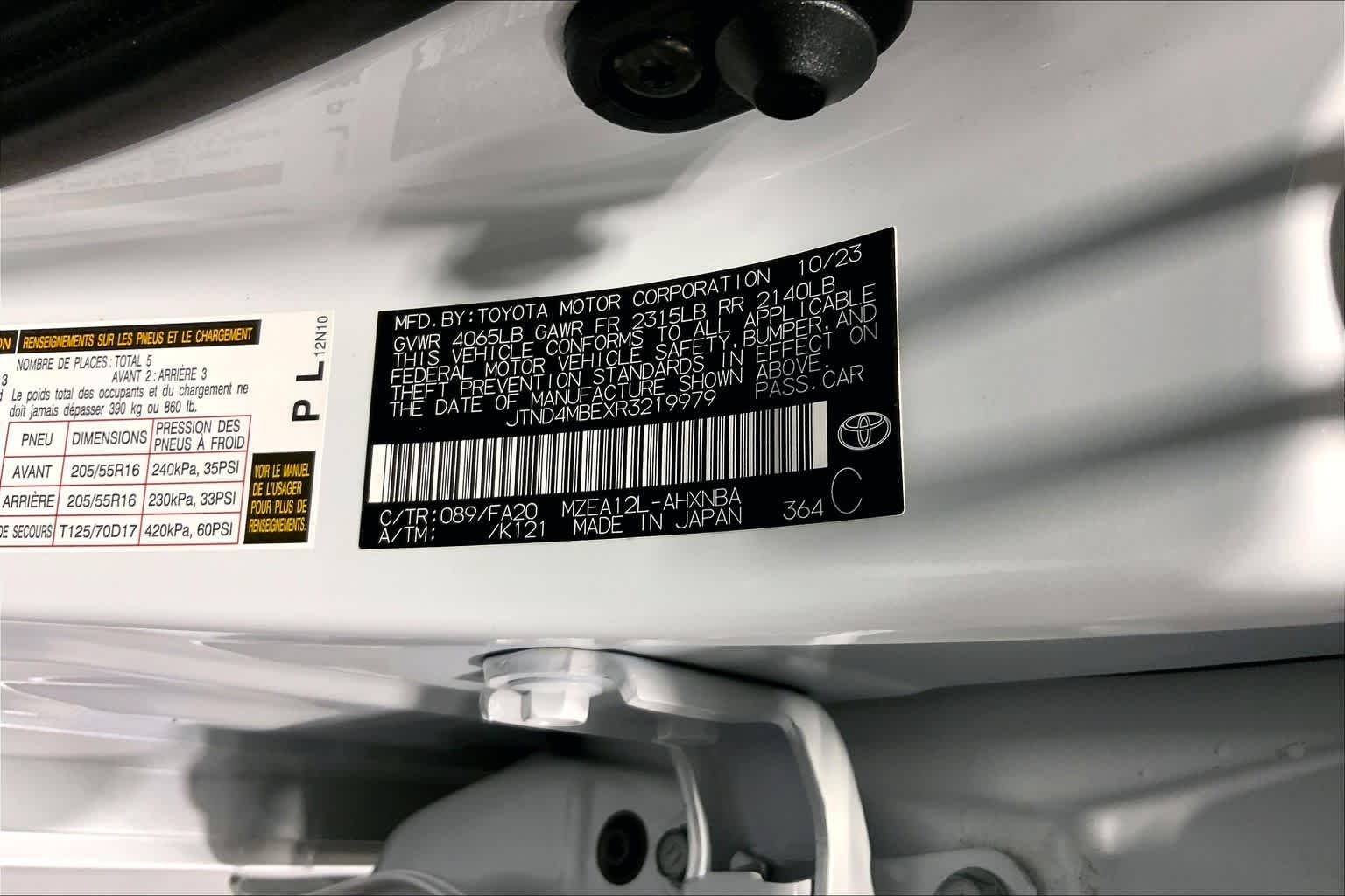 Used 2024 Wind Chill Pearl Toyota SE image 37