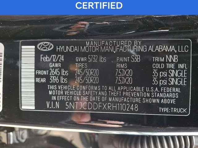 Certified Used 2024 Black Hyundai NIGHT image 27