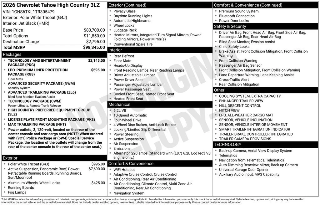 2026 Chevrolet Tahoe High Country - Photo 6