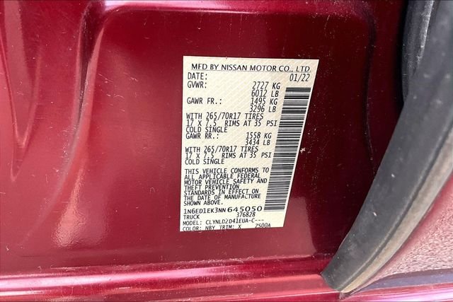 Used 2022 Cardinal Red Nissan PRO-4X image 30