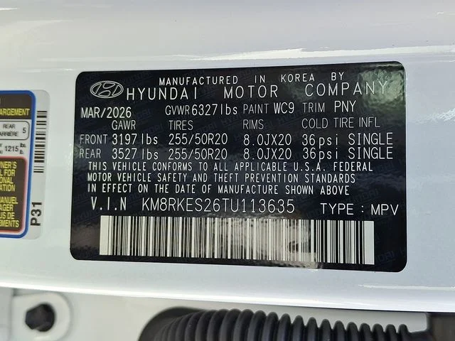 New 2026 White Hyundai Limited image 17
