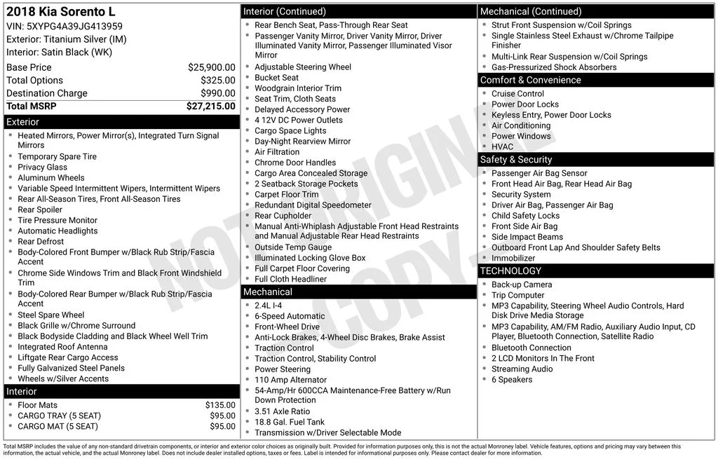 Used 2018 Gray Kia L image 2