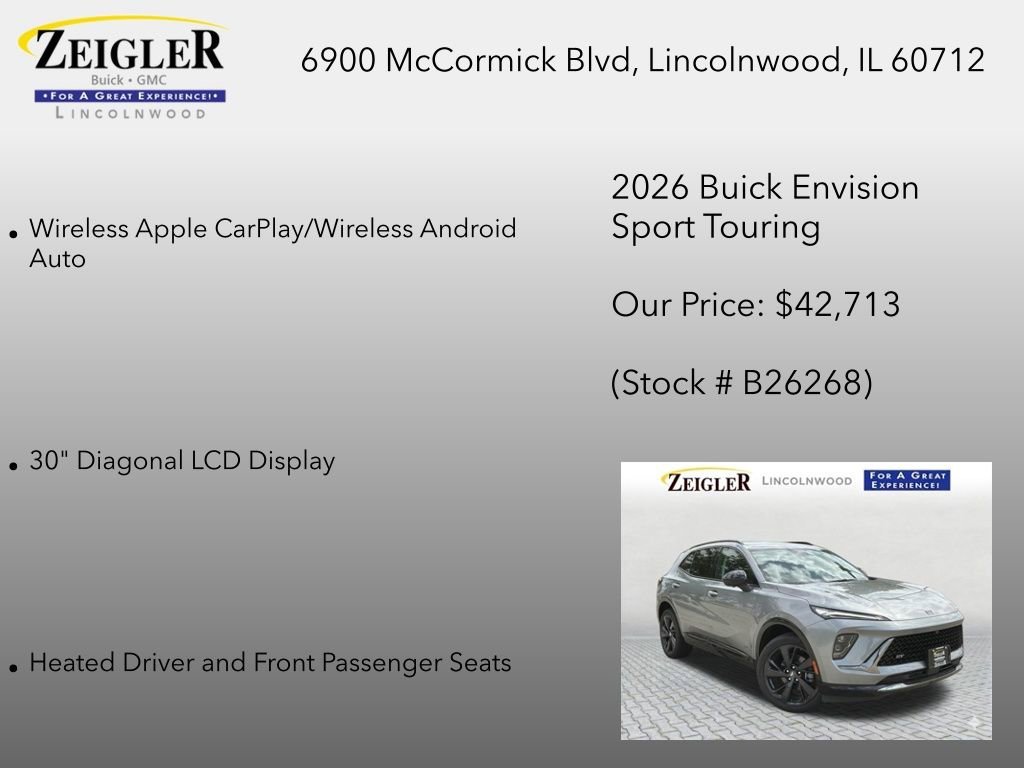 New 2026 Moonstone Gray Metallic Buick Sport Touring image 30