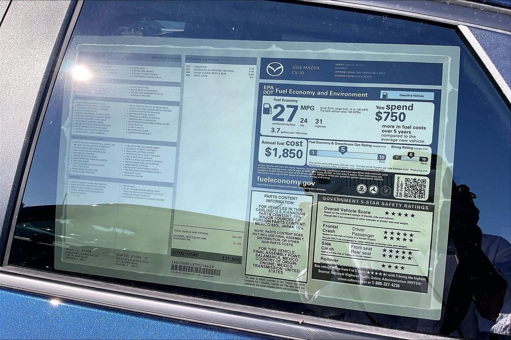 New 2026 Deep Crystal Blue Mica Mazda 2.5 S Preferred AWD image 13