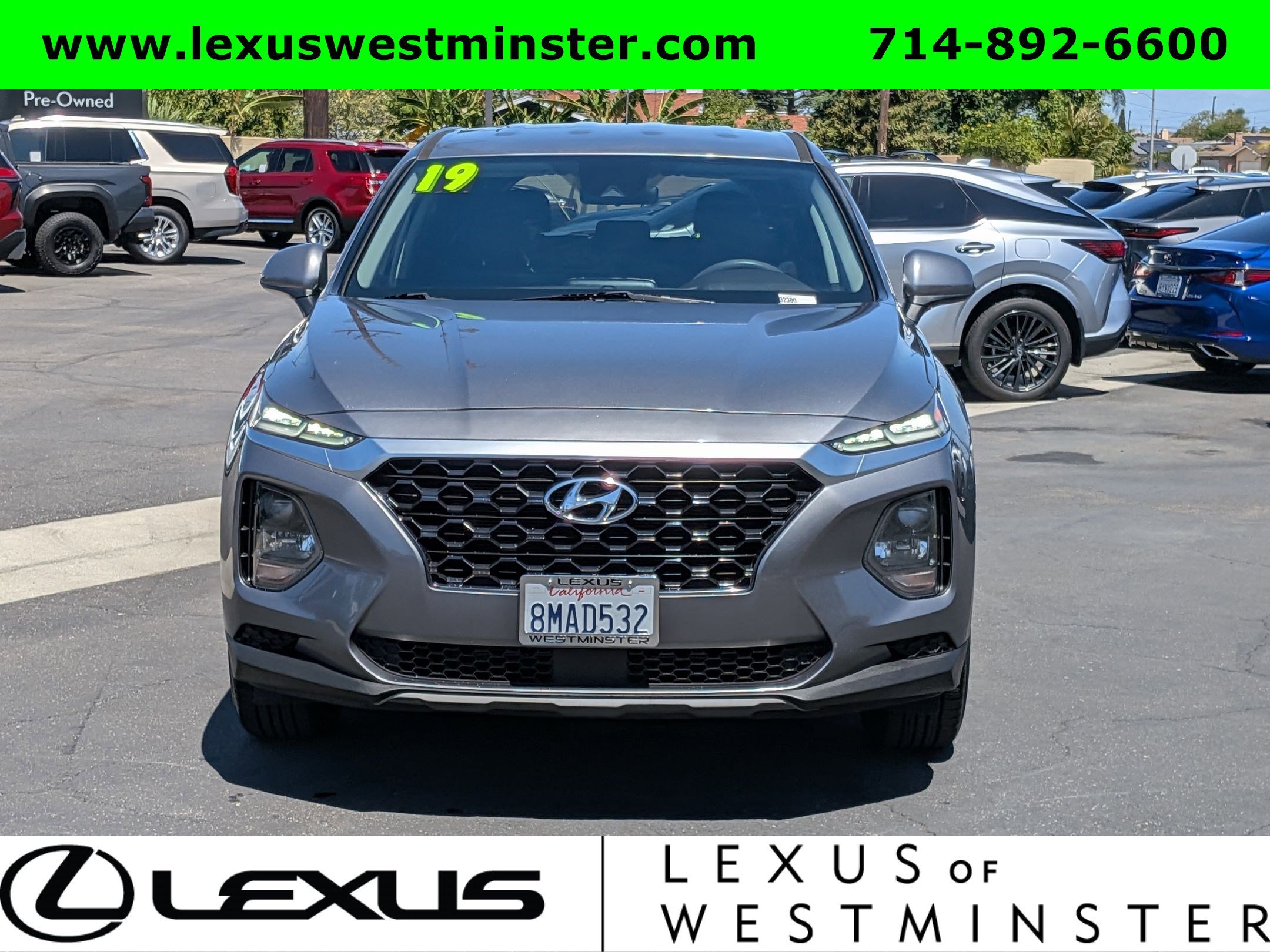 Used 2019 Hyundai Santa Fe SE with VIN 5NMS23AD8KH001289 for sale in Westminster, CA