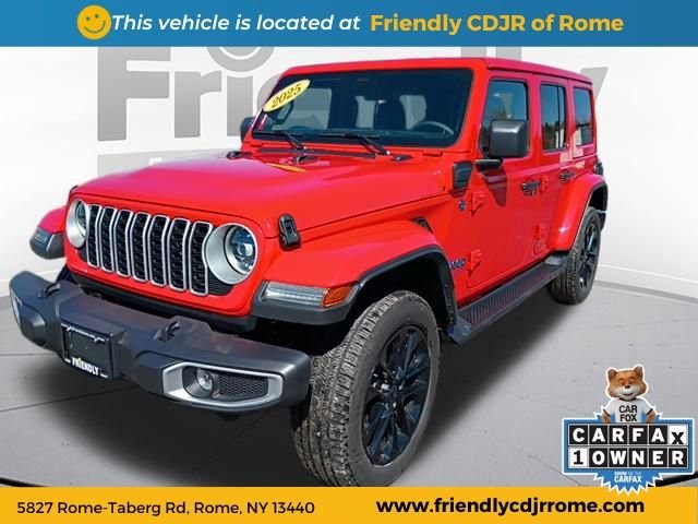 Used 2025 Red Jeep Sahara 4xe image 1