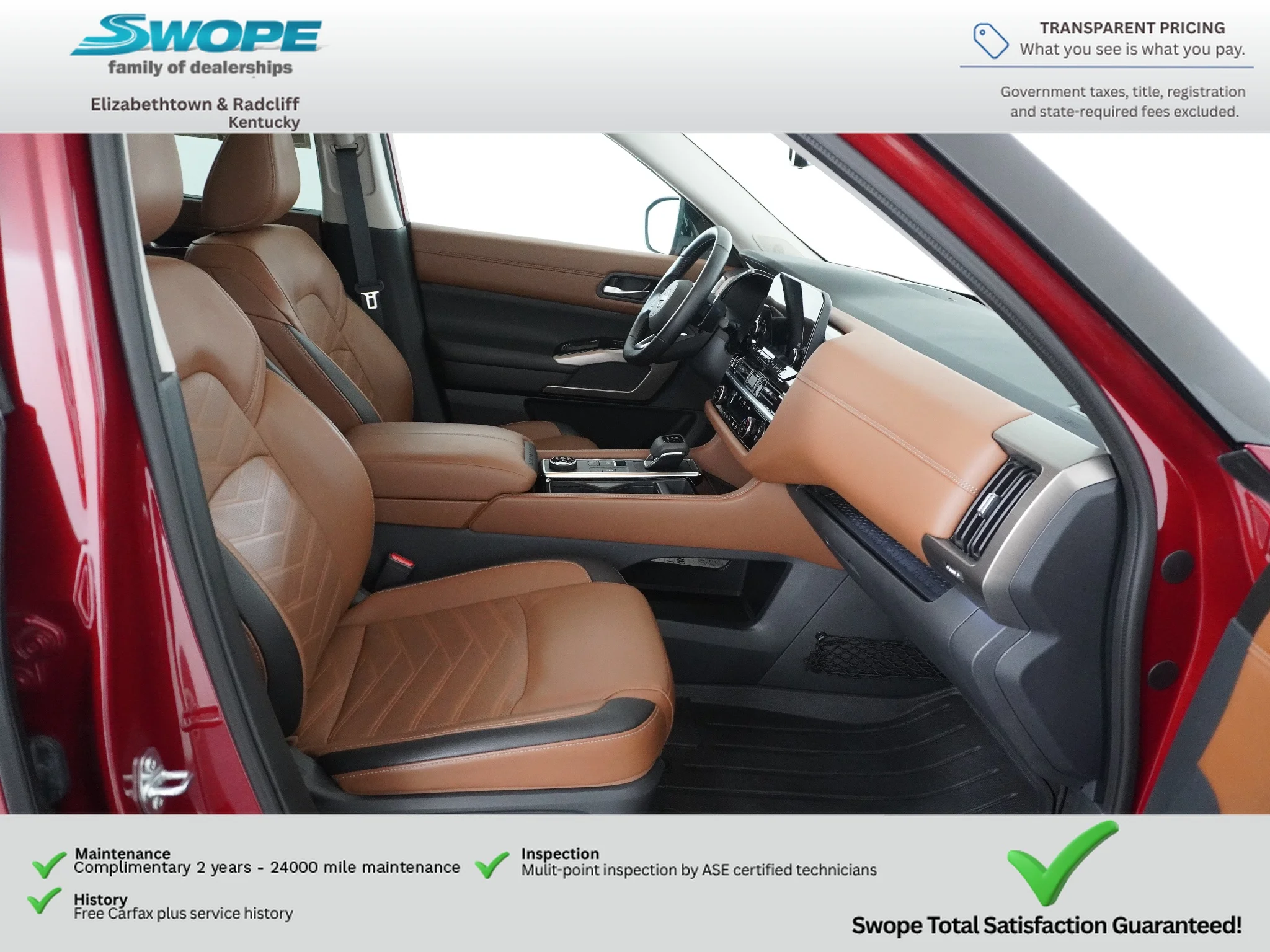 Used 2024 Scarlet Ember Tintcoat/Super Black Nissan Platinum image 9