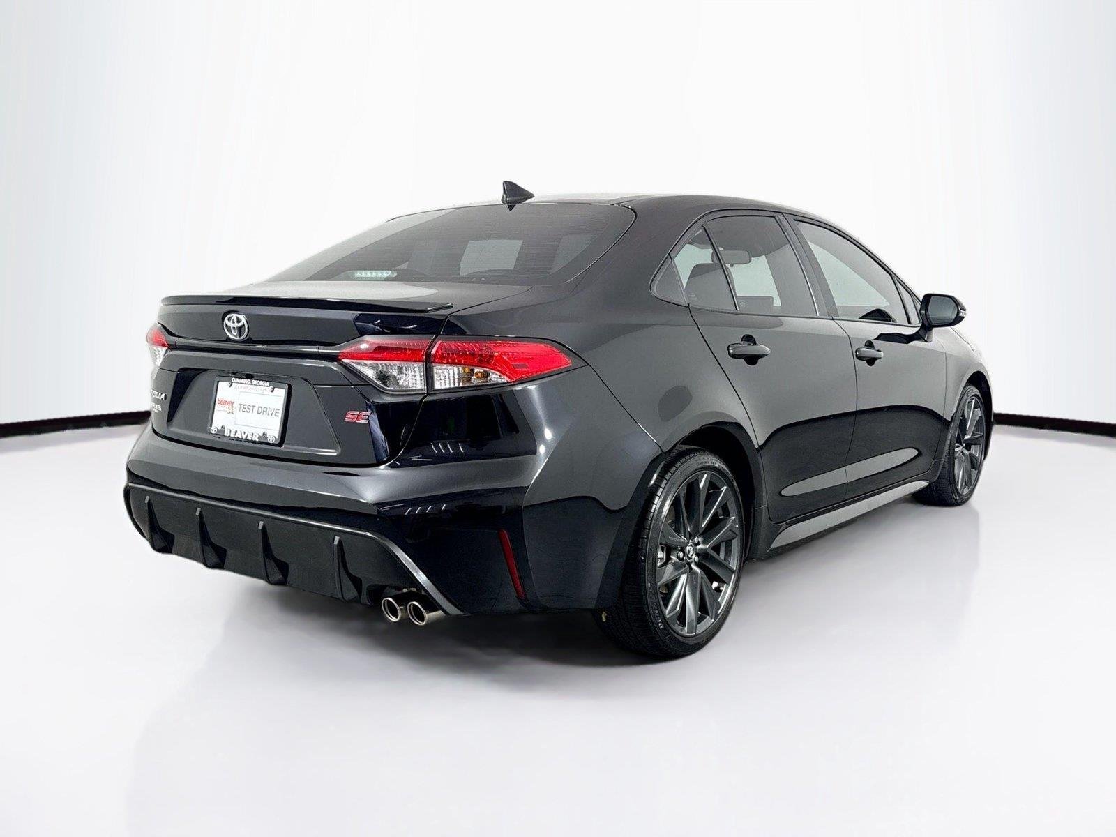 Certified Used 2025 Midnight Black Metallic Toyota SE image 2