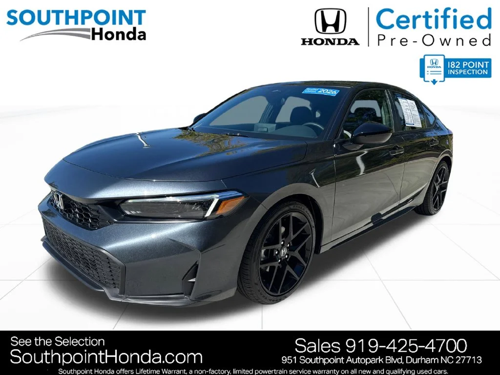 Certified Used 2026 Meteorite Gray Metallic Honda FWD Sport image 3