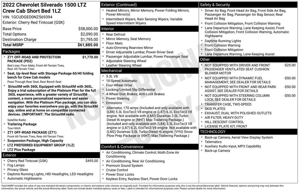 Used 2022 Cherry Red Tintcoat Chevrolet LTZ image 6