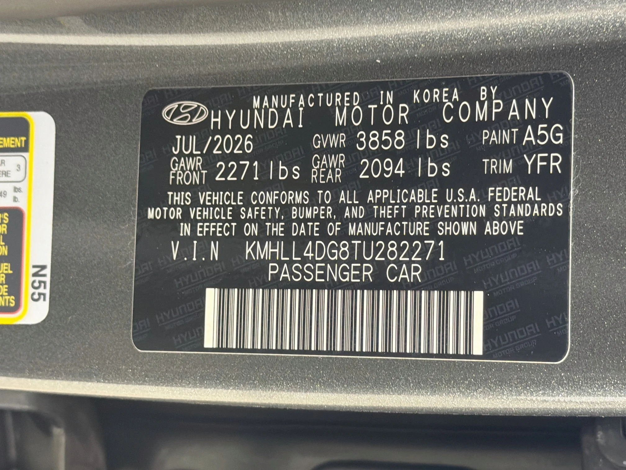 New 2026 Amazon Gray Hyundai SE image 29