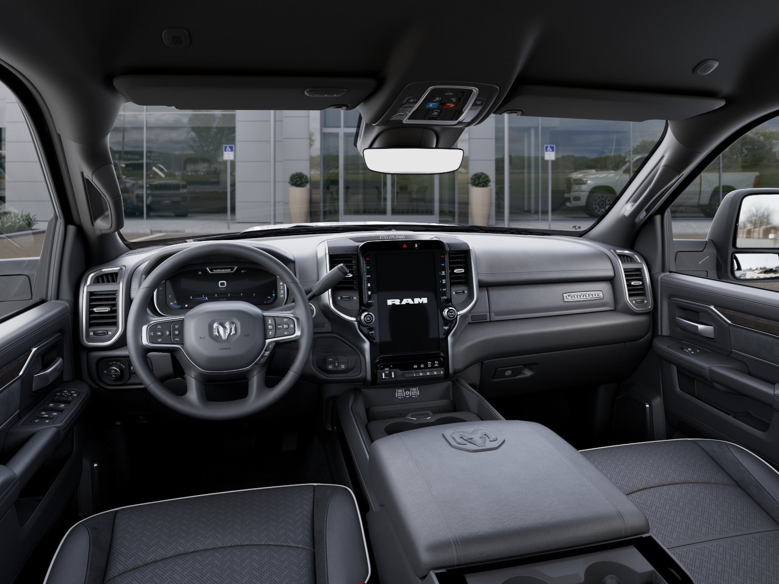 New 2025 Diamond Black Crystal Pearl-Coat Exterior Paint RAM Laramie image 46