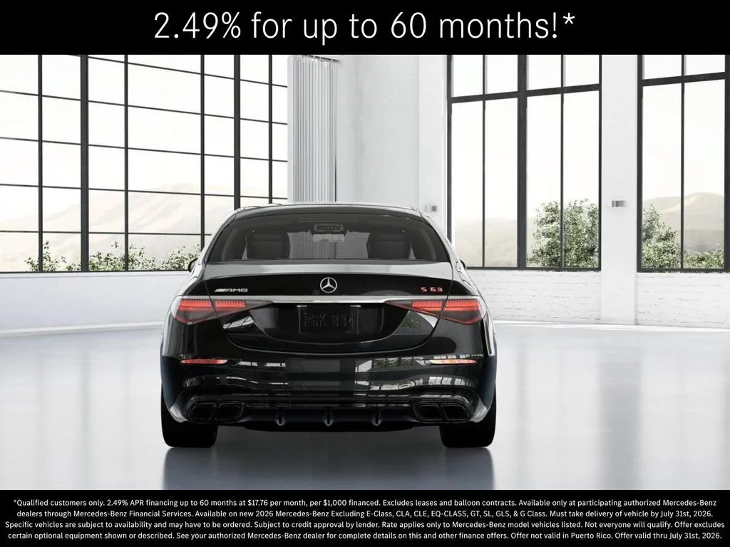 New 2026 Obsidian Black Metallic Mercedes-Benz AMG® S 63 E 4MATIC Sedan image 67