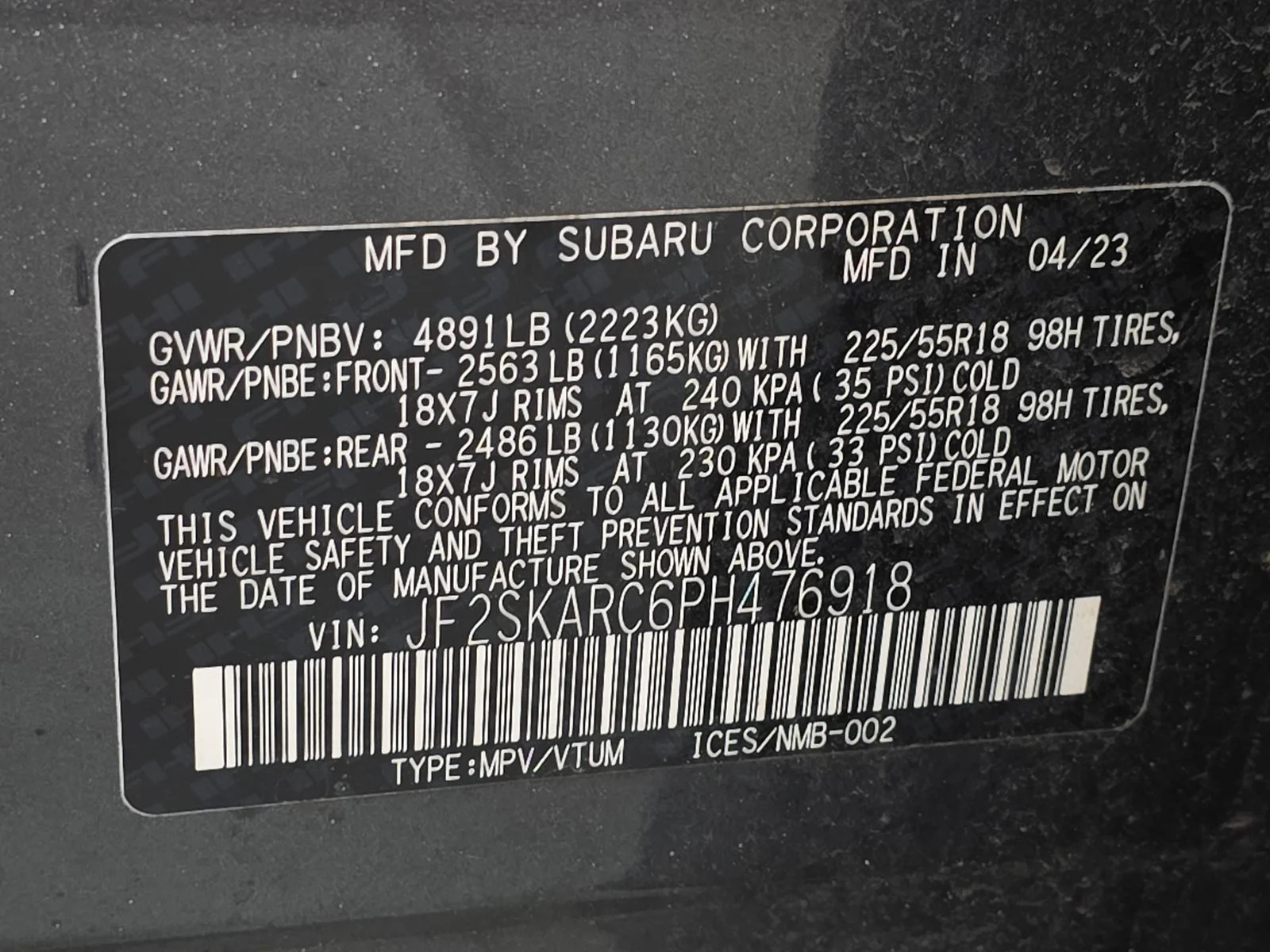 Used 2023 Gray Metallic Subaru Touring image 34