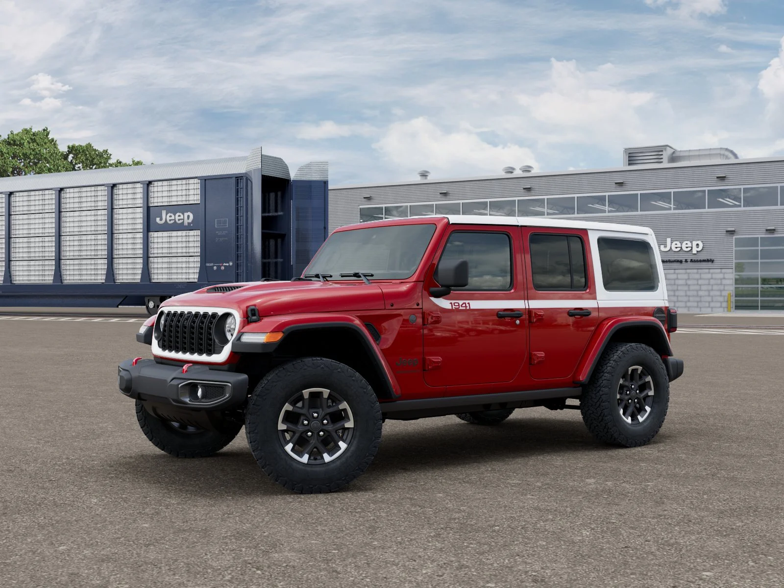 New 2026 Firecracker Red Clear-Coat Exterior Paint Jeep Rubicon image 1