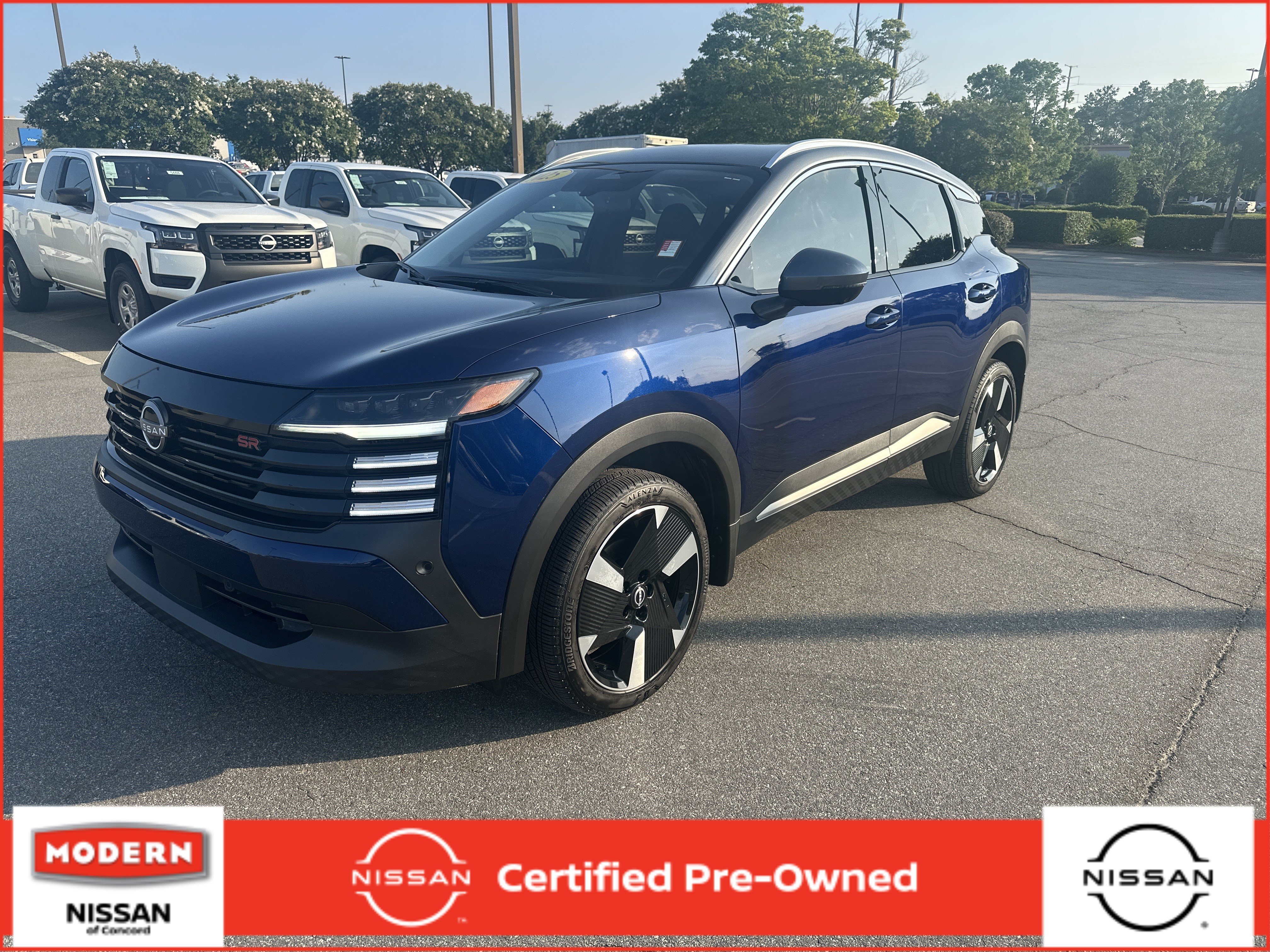 Certified Used 2025 Deep Blue Pearl/Gun Metallic Nissan SR image 1