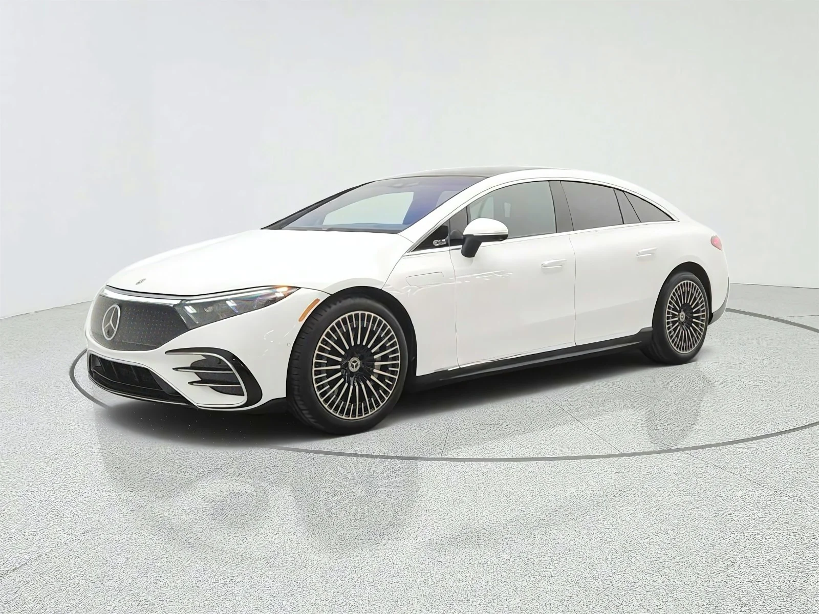Certified Used 2023 Polar White Mercedes-Benz EQS 450 4MATIC® Sedan image 1