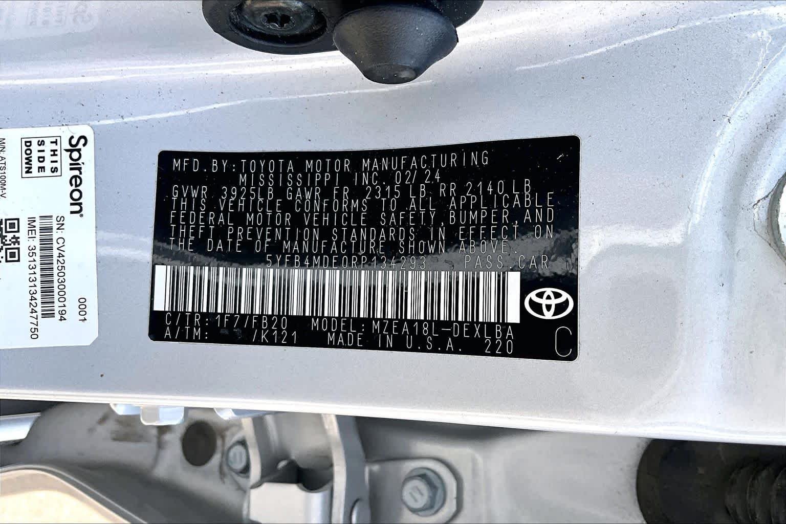 Used 2024 Classic Silver Metallic Toyota LE image 36