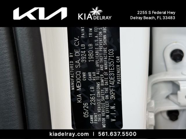 New 2026 Snow White Pearl Kia LX image 30