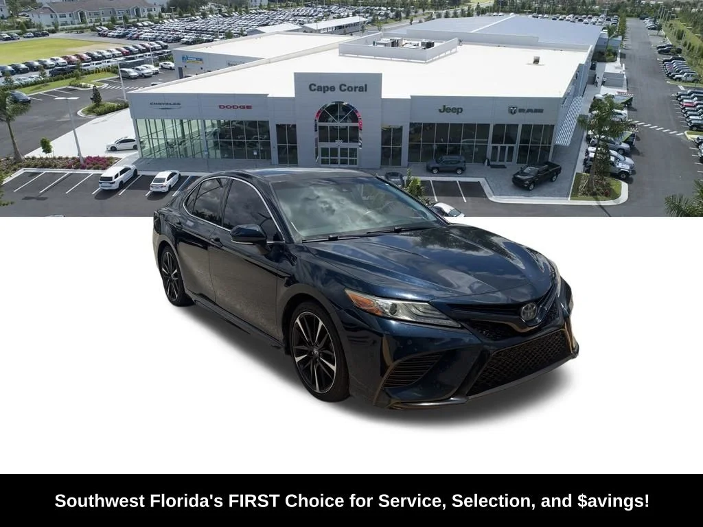 Used 2018 Blue Toyota XSE V6 image 2