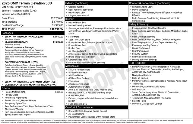 Used 2026 Rapids Metallic GMC Elevation image 1