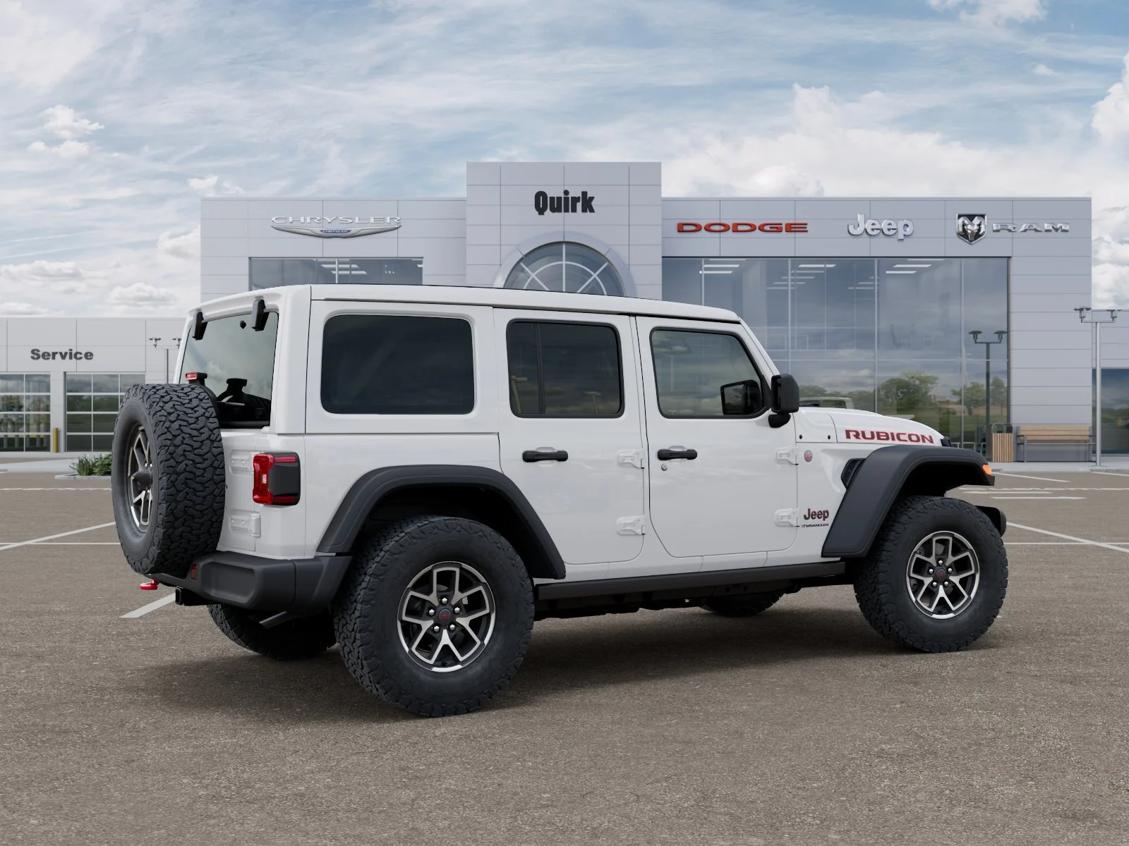 New 2027 Bright White Clear-Coat Paint Jeep Rubicon image 4