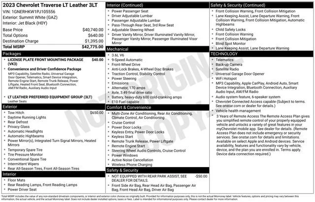 2023 Chevrolet Traverse 3LT - Photo 5