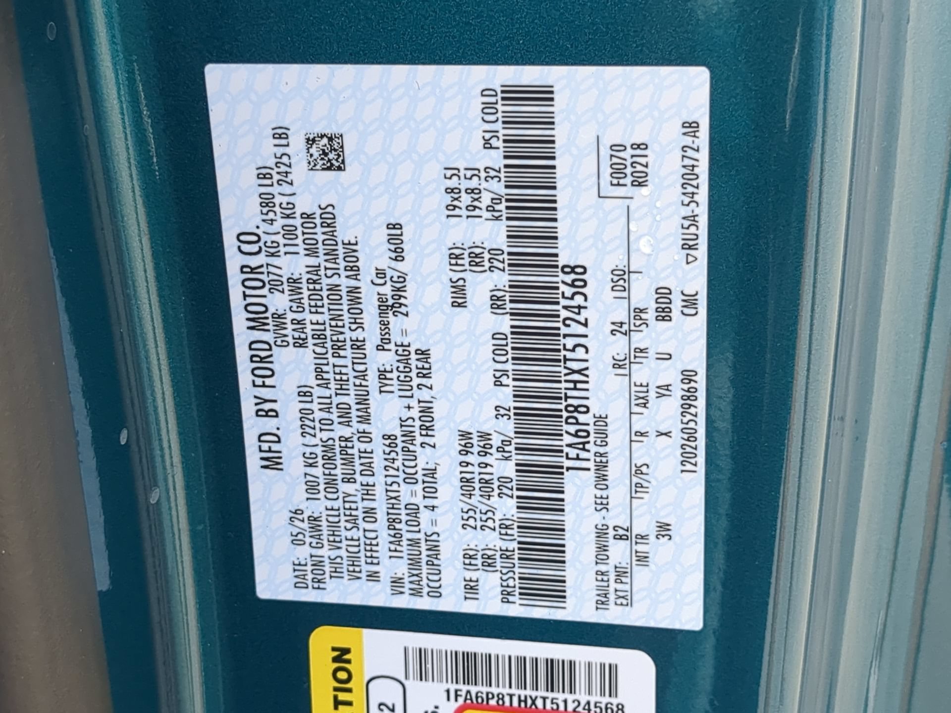 New 2026 Adriatic Blue Metallic Ford EcoBoost® Premium Fastback image 65