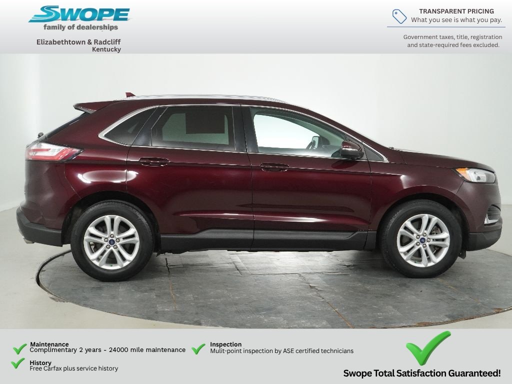 Used 2020 Burgundy Velvet Metallic Tinted Clearcoat Ford SEL image 2