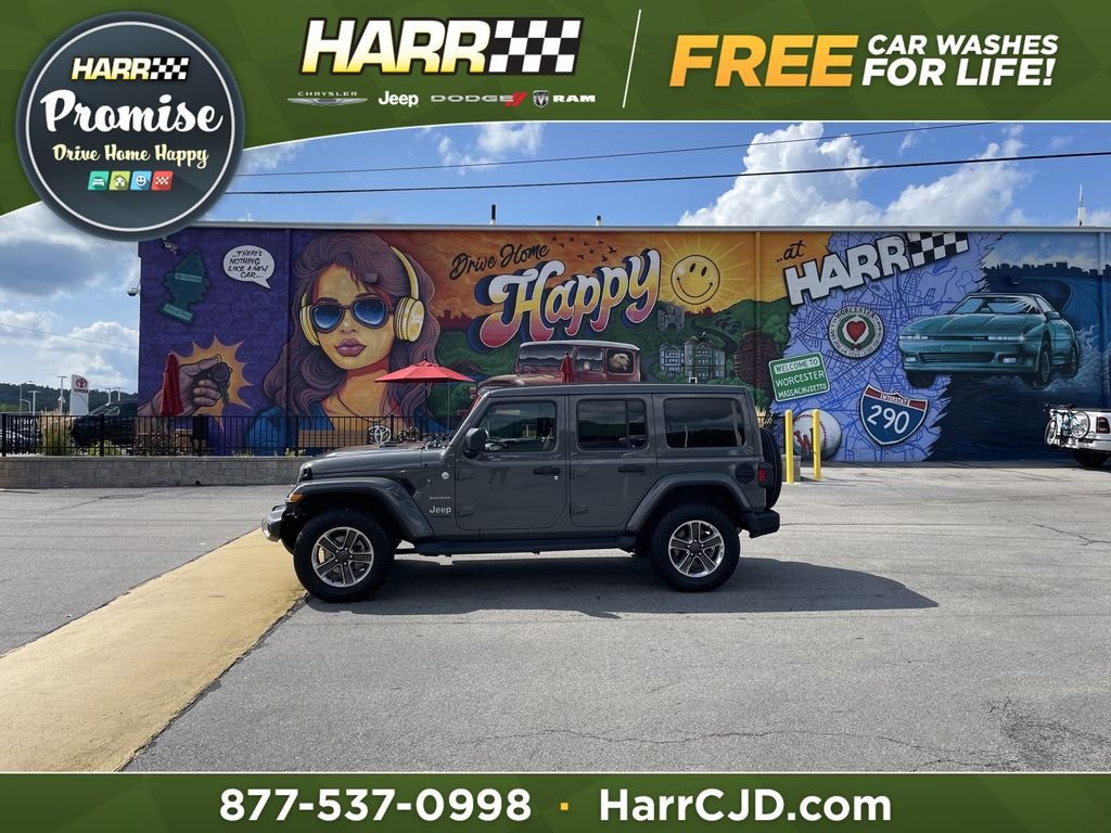Used 2020 Gray Jeep Unlimited Sahara image 1