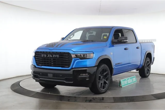 New 2026 Hydro Blue Pearl-Coat Exterior Paint RAM Laramie image 10