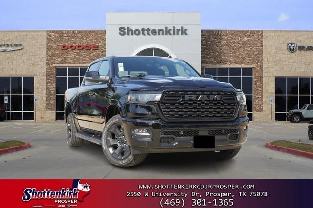 New 2026 Diamond Black Crystal Pearl-Coat Exterior Paint RAM Big Horn/Lone Star image 1