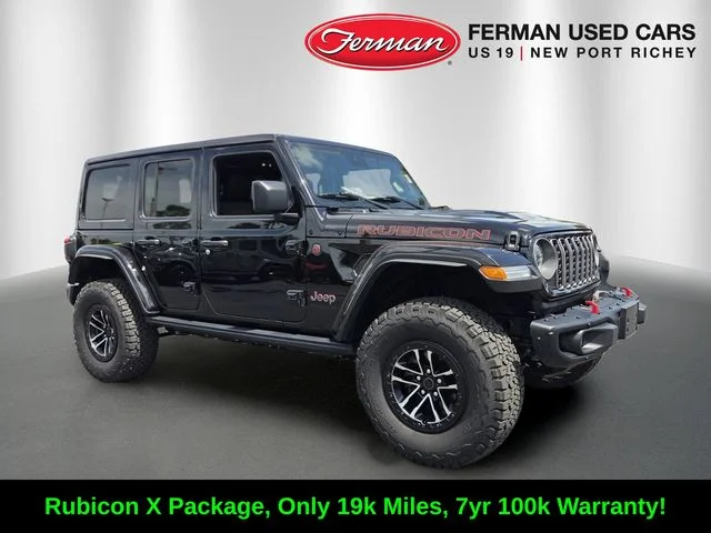 Certified Used 2025 Black Jeep Rubicon X image 1
