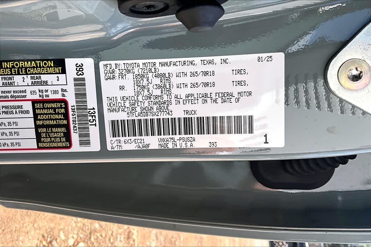Certified Used 2025 Lunar Rock Toyota SR5 image 34