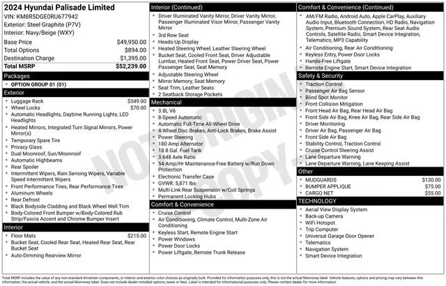 Used 2024 Gray Hyundai Limited image 3
