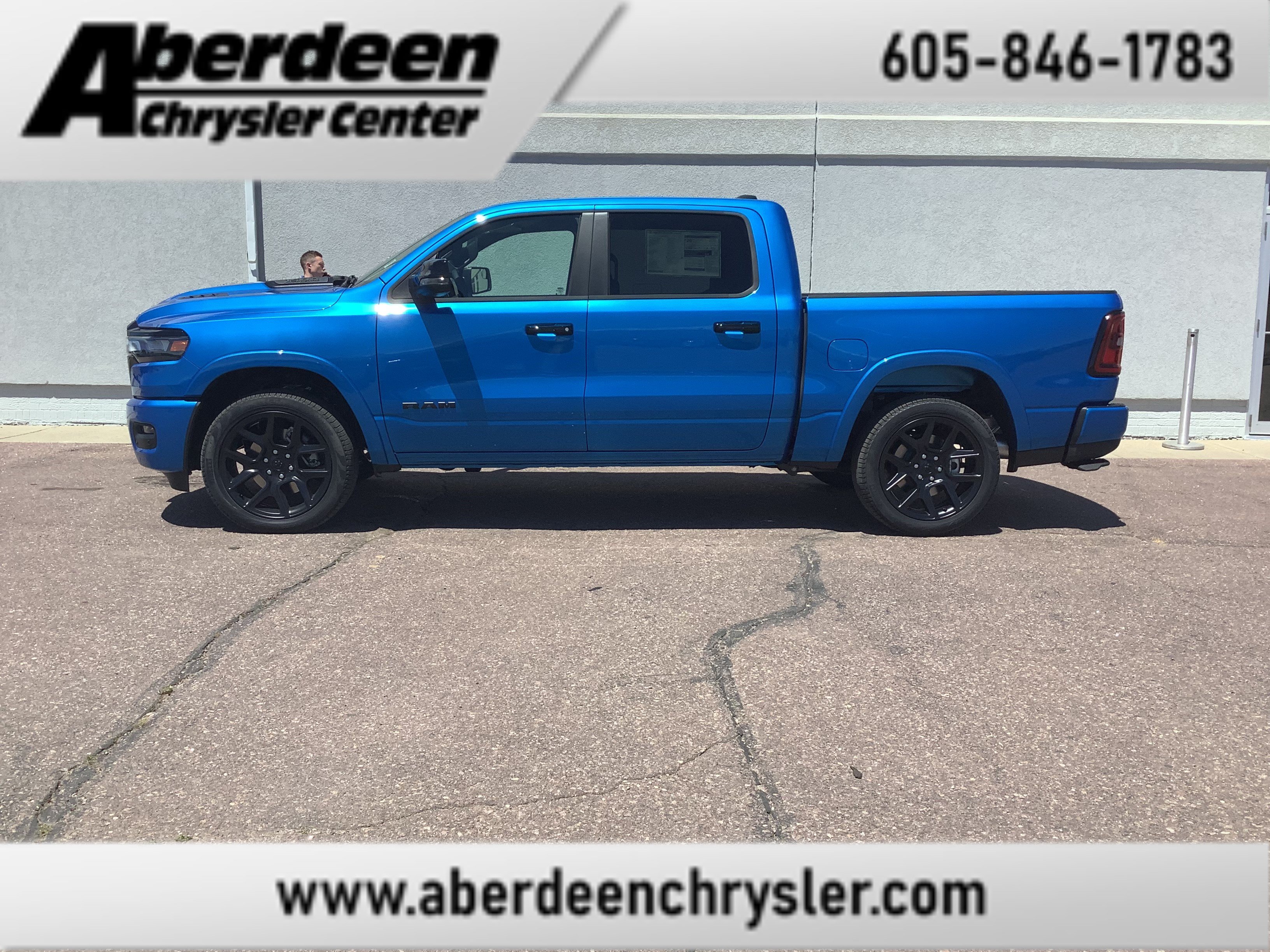 New 2026 Hydro Blue Pearl-Coat Exterior Paint RAM Laramie image 1