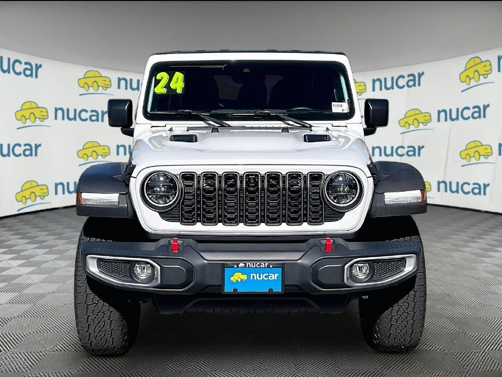 Used 2024 Bright White Clearcoat Jeep Rubicon image 2