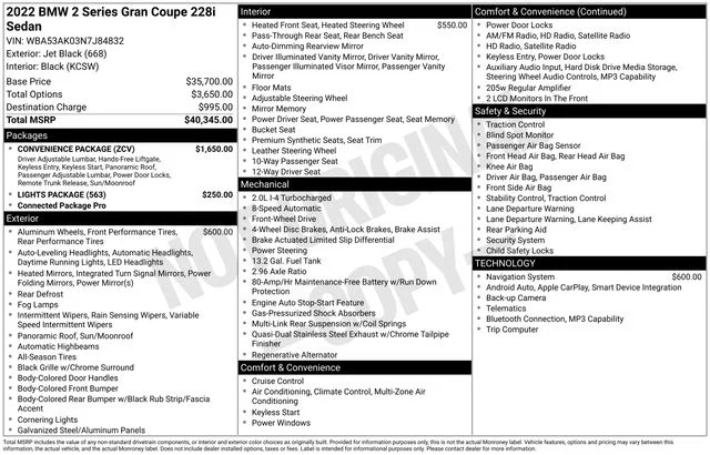 Used 2022 Black BMW 228i image 34