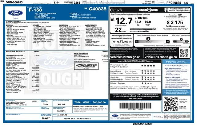 Certified Used 2023 Black Ford Lariat image 3