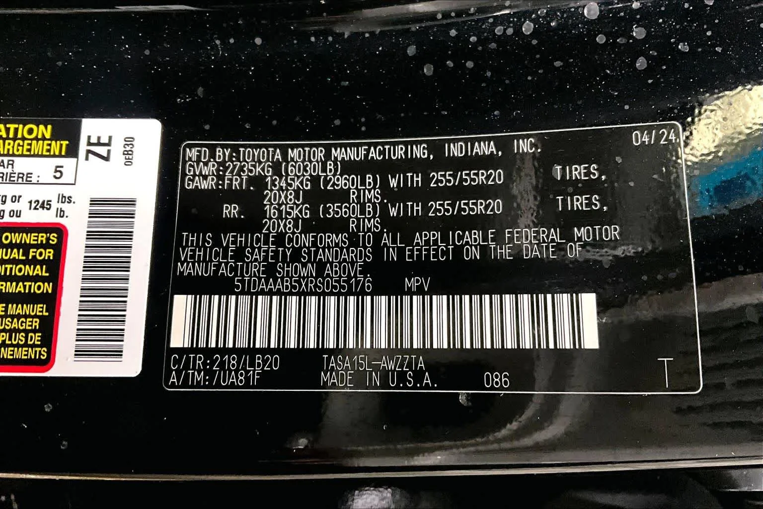 Certified Used 2024 Midnight Black Metallic Toyota Platinum image 34