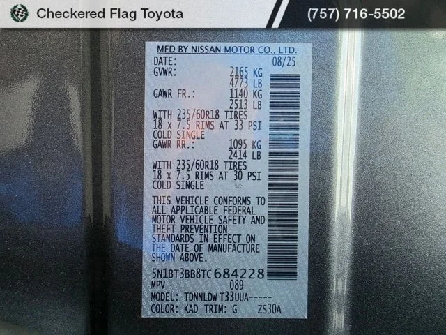 Used 2026 Gun Metallic Nissan SV image 28