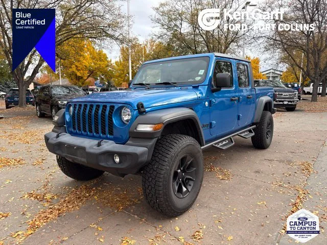 Certified Used 2020 Hydro Blue Pearlcoat Jeep Sport S image 1