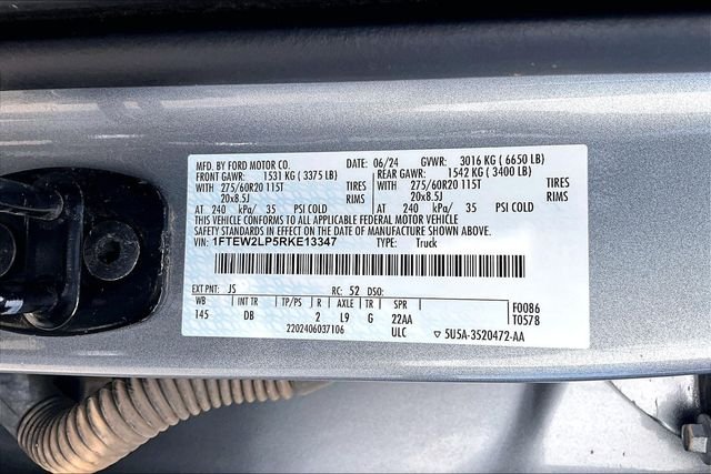 Used 2024 Iconic Silver Metallic Ford STX image 28