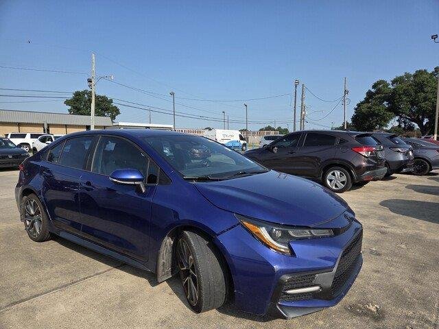 Used 2022 Blue Crush Metallic Toyota SE image 3