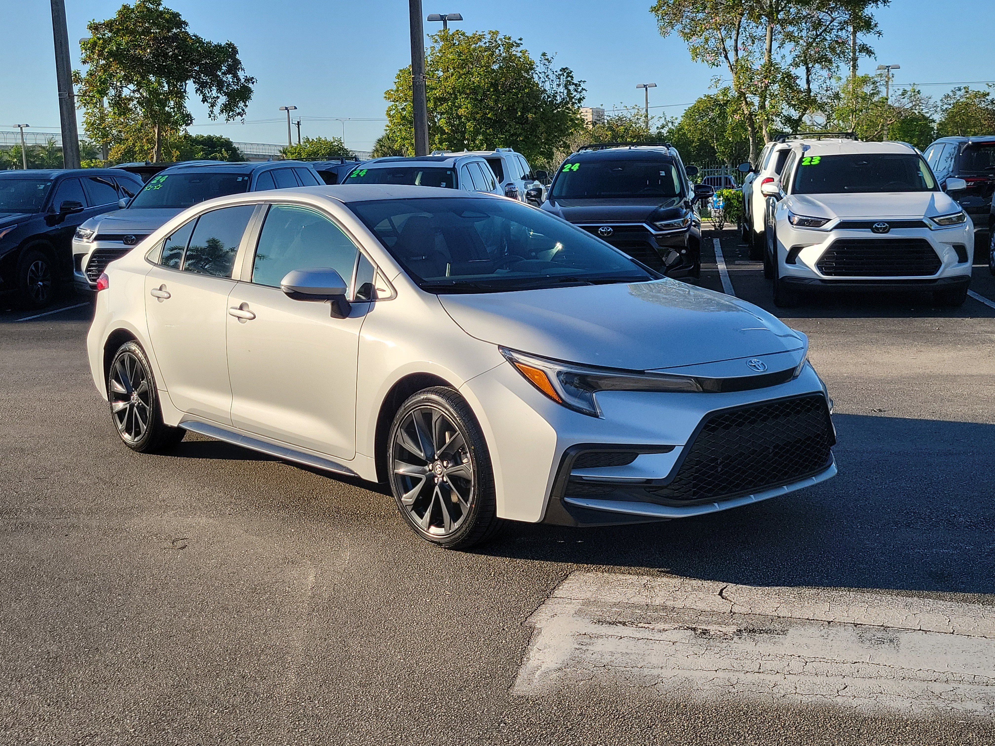 Used 2024 Classic Silver Metallic Toyota SE image 3