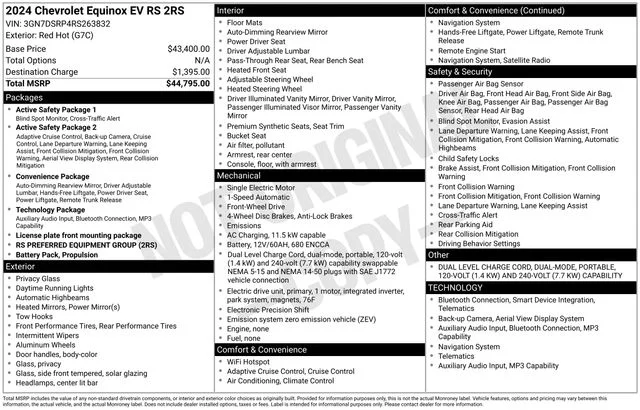 Used 2024 Red Chevrolet RS image 11