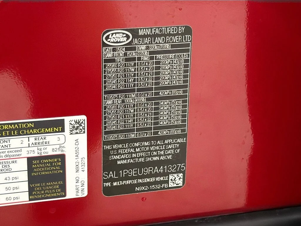 Certified Used 2024 Firenze Red Metallic Land Rover SE image 35