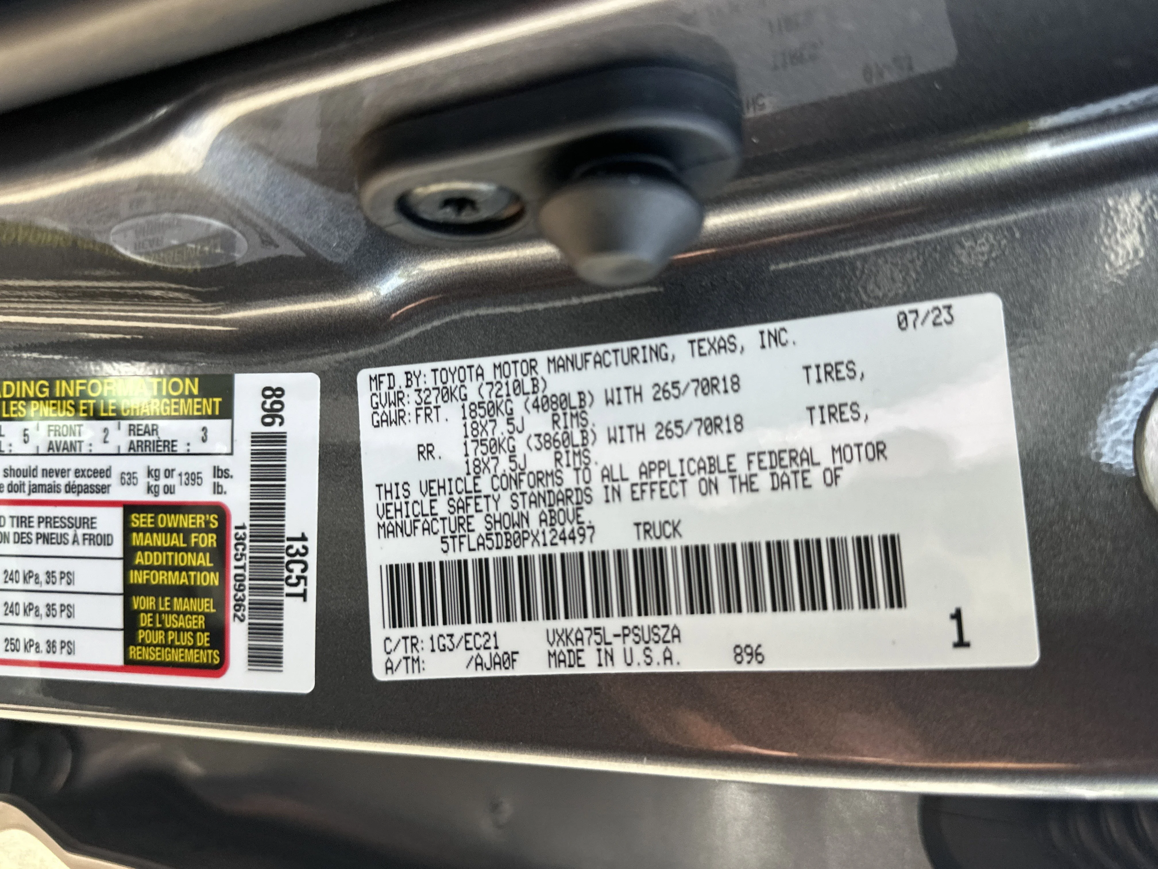 Used 2023 Magnetic Gray Metallic Toyota SR5 image 31