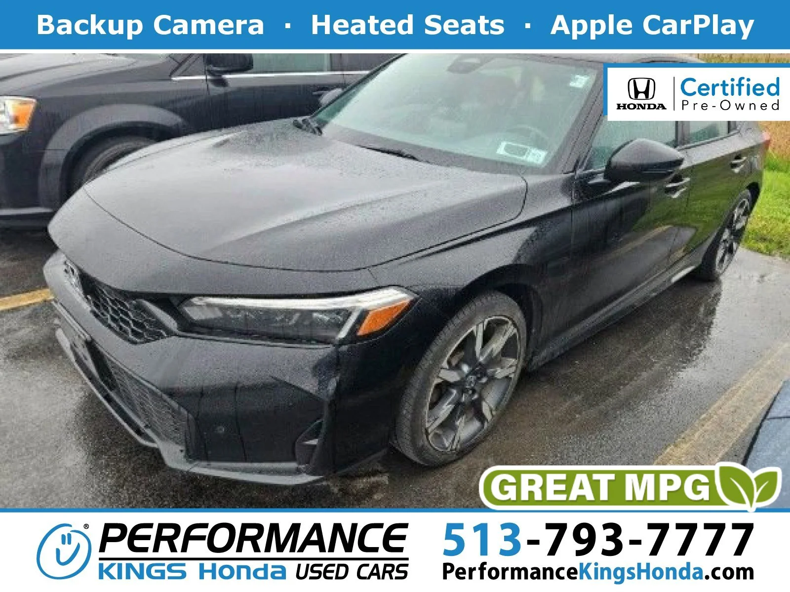 Certified Used 2025 Crystal Black Pearl Honda Sport Touring image 1